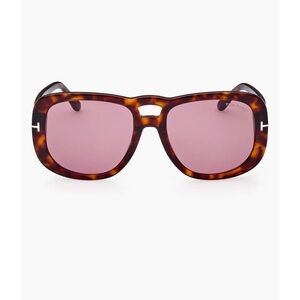 Tom Ford Dark Havana Sunglasses with Violet Lenses